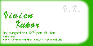 vivien kupor business card